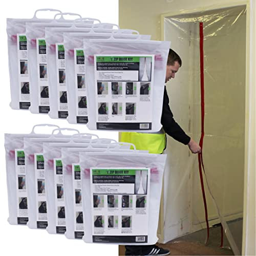 Box of 10 True Products 1 Zip Door Kit - Dust Stop Screen Door Pre-Assembled for Easy Installation.