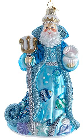 Kurt Adler Bellissimo Dekofigur aus Glas unter dem Meer, 17,8 cm