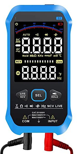 DollaTek S1 Smart Digital Multimeter 9999counts AC DC Spannung Widerstand Kapazität Diode NCV Hz Live Wire Farbdisplay Tester