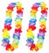 VICZON Hawaiianische Girlande Halskette 2 Stück Hawaiianische Tropische Party Dekorationen Hawaii Hula Mehrfarbige Blumen Girlanden für Tropische Partys, Strandpartys, Nachtbars und Strandurlaube