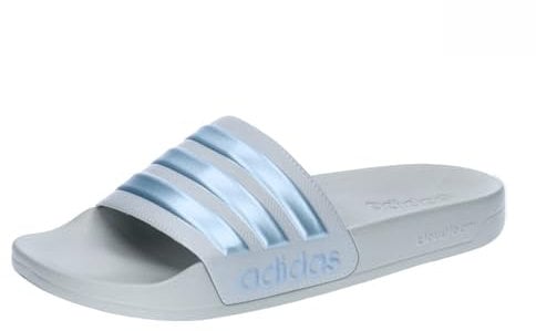 adidas Adilette Shower Slides Unisex Schiebe-Sandalen , Wonder Silver Magic Grey Met Wonder Blue, 54 2/3 EU