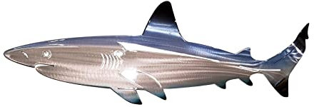 KAREN66 Metall Hai Wanddeko Wand Deko Meerestiere Gartendeko Wohnzimmer Garten Dekoration Gartendekoration Wanddekoration Skulptur Statuen Home Dekorationen Balkon Outdoor (A-25cm)