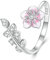 Offene Ringe Mit Rosa Kirschblüten, Emaille-Blume, Verstellbare Größe, Einfacher Stil Für Frauen Und Mädchen, Muttertag, Valentinstag, Geburtstag, Geschenke Für Sie, Party, Weihnachten, Schmuc