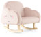 COSTWAY Kindersessel für Kleinkinder, gepolsterter Kindersofa Schaukelstuhl mit Massivholzbeinen, Schaukelsessel Kinderstuhl für Kinderzimmer, Spielzimmer & Kindergarten (Schaukelstuhl, Rosa Wolken)