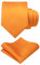 JEMYGINS Herren Krawatte mit Matte Oberfläche inklusive Einstecktuch Set in verschiedenen Farben orange Farbe