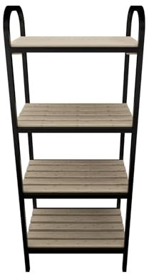 Standregal, Vierfach Organizer Regal mit 4 Ebenen, Küchenständer, Badregal, multifunktional Regal für Küche Wohnzimmer Bad Flur 98x40x22 cm (Stil 1)