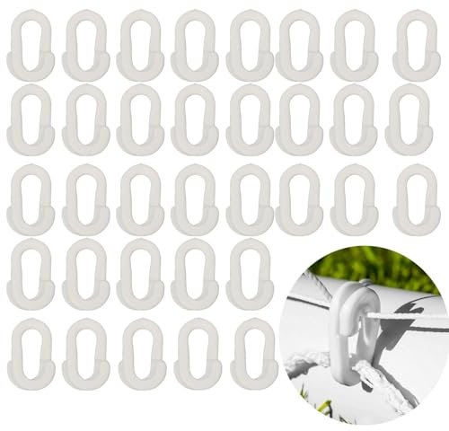 GMHLLES Goal Net Clips, 40 Pieces, White, Plastic, Suitable for Football, Golf, Cricket, Tennis Nets