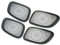 QUARKZMAN Front Rear Links Rechts Tür Lautsprecher Rahmenabdeckung Trim Auto Audio Stereo Horn Lautsprecher Gitter Passend für Mercedes Benz GLC 2023 Titanfarbe - Packung mit 4