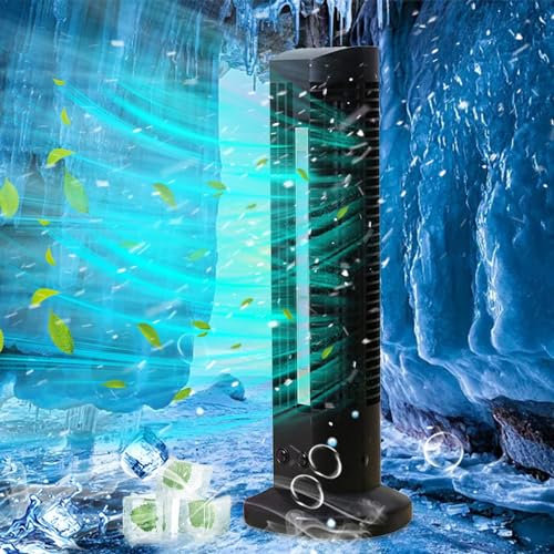 Small Tower Fan, USB Desk Mini Table Tower Fan, Quiet 𝑃𝑒𝑟𝑠𝑜𝑛𝑎𝑙 Desktop Table Fan with 2 Speeds, LED Light, Portable Tower Fan for Home Office Limited Time Deals Of The Day