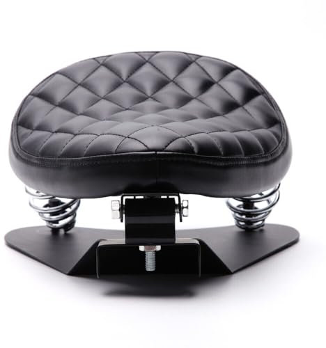 H-YEEU Motorrad PU Leder Solo Sitz, Motorrad Bobber Sitz Mit Frühling Grundplatte für Bobber Sportster XL1200 883 48 Dyna Softail