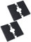 UFURMATE Plastic Square Cable Pass Through Plates Self-Adhesive Faucet Pipe Plate Covers, Decorative Wall Hole Covers, Diameter 16mm/0.63in (Black) 2Pcs