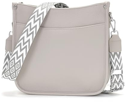 RQJZ Umhängetasche damen mittelgroß bags for women damen-schultertaschen damenhandtasche mit Breitem Gurt & Mehreren Fächern für den Alltag Hellgrau