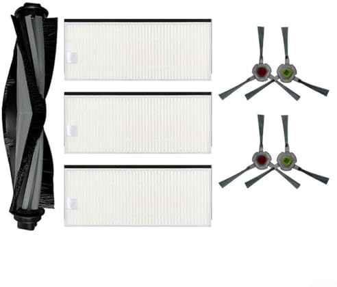 Roboterreiniger Zubehör Set für Deebot U2 DGN22 Pro Komplettpaket Hauptbürste, Seitenbürsten & 3 Filter