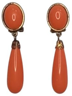 PENDIENTE FLAMENCA LAGRIMA MEDIANA (NARANJA)