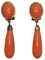 PENDIENTE FLAMENCA LAGRIMA MEDIANA (NARANJA)