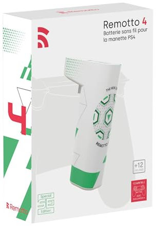 Remotto Battery Edition FC24 - Caricatore controller PS4 senza fili, batteria portatile per DualShock giocare durante la ricarica, lunga durata della batteria + 12 ore di autonomia, accessorio PS4