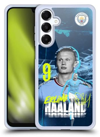 Head Case Designs Offizielle Manchester City Man City FC Erling Haaland 2022/23 Erstes Team Gelhülle [Militärischer Schutzgrad] Kompatibel Mit Samsung Galaxy A16 5G Und Kompatibel Mit MagSafe