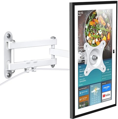 PlusAcc Soporte de Pared Universal para Show 21 y 15, VESA 100x100 Soporte para Monitor con rotación de 360° e inclinación Pantallas Inteligentes de hasta 27 Pulgadas