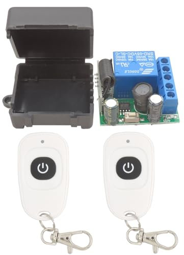 DieseRC Interruttore radiocomandato da 5 V–30 V 1 canale, controllo radio ricevitore relai, 12V 24V con trasmettitore portachiavi senza potenziale contatto con il controllo del relè