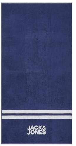JACK & JONES Strandhandtuch Handtuch 80 x 160 cm 100% Baumwolle Frottier JACCLUB Towel Badetuch Sporthandtuch, Größe:One Size, Farbe:Ocean Cavern (12286236)