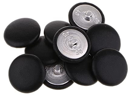 Polsterknöpfe mit Kunstlederbezug, zum Nähen, Basteln, 25 mm, rund, 10 Stück