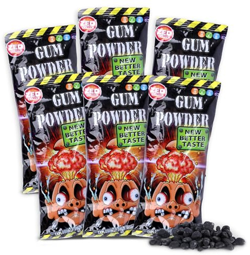Gum Powder 3er Pack Super Saurer Kaugummi fruchtiger Kauspaß 6x30g | Kinder, Erwachsene, Extra Sauer, Fruchtig, Perfekt für Partys, Geburtstage, Spiele, saure Challenges