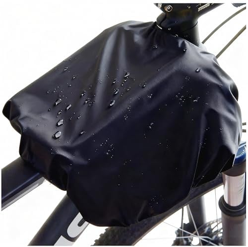 VAOLOAV Regenschutz für Fahrradtasche Fahrrad Rahmentasche (3L Schwarz)
