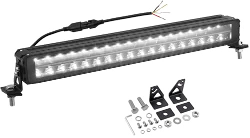 AUTOUTLET LED Driving Light Bar, 20 LED Zusatzscheinwerfer 10V-48V mit ECE Zulassung, 10800LM Arbeitsscheinwerfer IP67 Wasserdicht Bar Offroad Fernlicht Positionslicht für LKW NKW SUV - Zweireihig