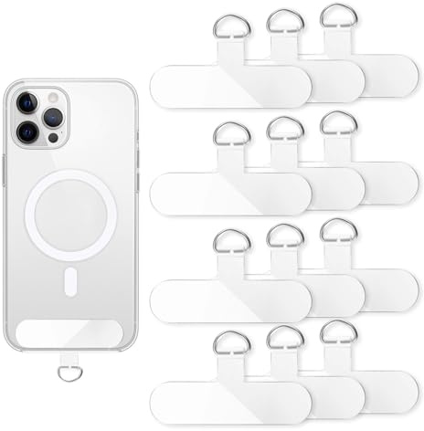 LXUEJIE 12 Stk Handykette Universal Pads Handy Handykette Pads Transparent | Handy Lanyard Patch Multifunktionales Phone Halteband Patch für Meisten Smartphones
