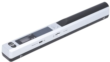 Sonew Tragbarer Scanner für A4 -Dokumente und Fotos - 900DPI HD Color Mobile Handheld Dokumentscanner Zauberstab mit Vielseitigen Formaten Silber für Zuhause, Büro, Reise (Silver)