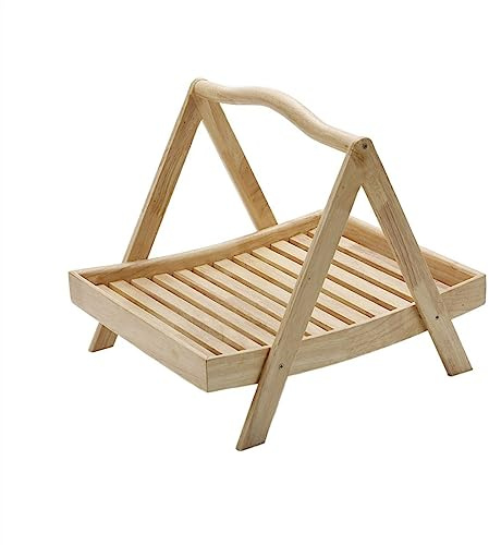 Kx9Lb8d Tortenständer Kreativer Präsentationsständer for Gebäck und Brot, Gummi-Holzkorb, Dessert-Kuchen-Präsentationsständer, dekorativer Präsentationstisch Tortenaufsteller