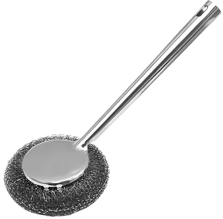 Lot de 12 tampons à récurer, en acier inoxydable, en laine d'acier, pour cuisine, restauration, atelier, élimine les traces de brûlures et la rouille, structure haute densité, passe au lave-vaisselle