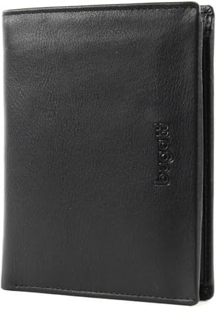 bugatti Vertice Geldbörse Herren Leder 12CC – Portemonnaie Herren Hochformat Schwarz – Geldbeutel Portmonee Wallet Brieftasche Männer Portmonaise