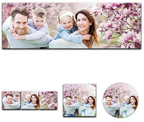 Leinwandbild - mit Ihrem Wunschmotiv - Panorama-Format - 90x30 cm / 30x90 cm - Mein Foto auf Leinwand - SOFORT VORSCHAU - Eigenes Bild - Dein Wunschmotiv perfekt aufgespannt