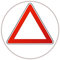 LYSCO 12 X Aufkleber Vorfahrt Achtung Warndreieck rund Ø 50 mm Vinyl Folienaufkleber rot weiß (Auf-524)