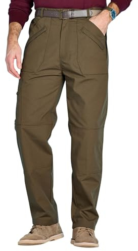Chums Men's Multi-Pocket Water-Repellent Action Trouser Functional and Durable Pants Khaki 34W / 31L