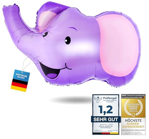 Luftballon Elefant Heliumballon Tiermotiv Tiere Folienballon für Kindergeburstag Deko