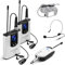 Wireless Headset Lavalier Microphone System -Alvoxcon Dual Wireless Lapel Mic for iPhone, DSLR Camera, PA Speaker, YouTube, Podcast, Video Recording, Conference, Vlogging, Church, Interview, Teaching…