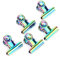 Weiyiroty Clip per curve a C, clip di estensione per unghie, 5 pezzi, acciaio inossidabile, 28mm x 29mm x 11mm, Multicolore