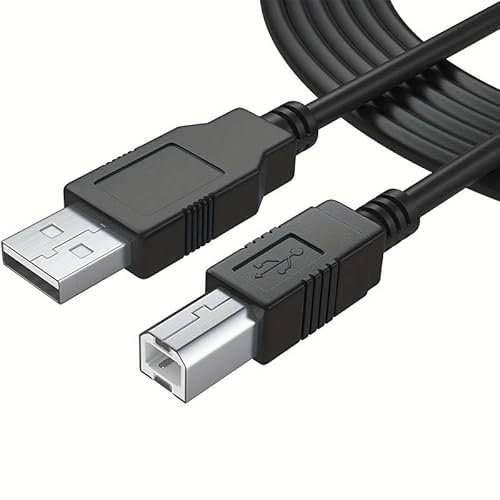 CABLEPELADO Cable Impresora, Cable USB para Impresora, Cable USB 2.0 Tipo A a Tipo B, Compatible con HP,Epson,Canon,Brother,Lexmark,Escáner,Disco Duro,Fotografía Digital, Negro, 50 cm