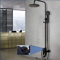 Huin Robinet thermostatique noir salle de bain baignoire douche mélangeur ensemble cascade pluie pomme de douche baignoire robinet robinets