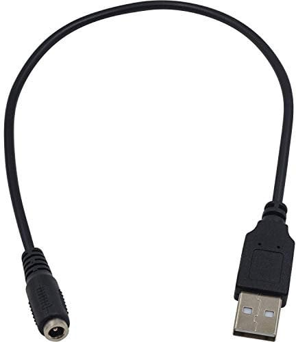 Duttek USB to 3.5x1.35 mm 5V DC Power Charging Cord, Electronics Barrel Jack Plugs USB 2.0 A Male to DC 3.5mm x 1.35mm Female Adapter Converter Cable(11.8 inch / 30cm)