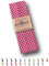 Sandras-Bastelladen Schrägband/Einfassband Baumwolle gefalzt 3m x 20mm - Punkte Muster 1015-Pink-Weiß