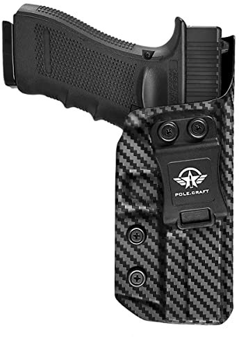 Glock 17 Holster, Carbon Fiber Kydex Holster IWB for Glock 17 / Glock 22 / Glock 31 (Gen 3 4 5) - Innen Bund verdeckt tragen Holster Glock 17 Gun Accessories (Black, Right)