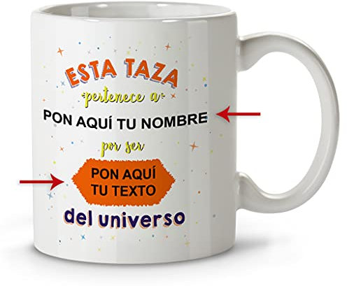 LolaPix Taza abuela. Tazas personalizadas. Tazas desayuno originales. Tazas con frases. Regalos personalizados. Universo Azul. Taza cerámica 330ml