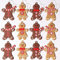 HERZWILD Lebkuchenmann Anhänger 12pcs Ingwer-Mann Lebkuchenmann Dekoration Lebkuchenmann Figur Weihnachtsbaumschmuck Anhänger Weihnachtsdeko Figuren Set (A)