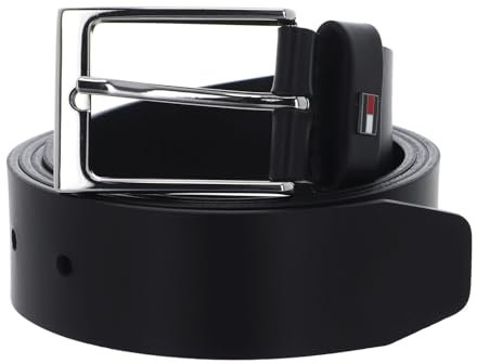 Tommy Hilfiger Herren Gürtel Layton Leather 3.5 Ledergürtel, Schwarz (Black), 85