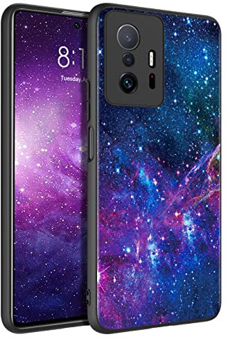 BENTOBEN für Xiaomi 11T/11T Pro Hülle, Handyhülle Xiaomi 11T Pro Case Leuchten im Dunkeln Slim dünn Nebula Muster PC Schale TPU Bumper Kratzfest Schutzhülle Hülle für Xiaomi 11T/11T Pro 5G-Lila