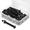 (30 Ensemble) M5 x 50mm Vis à tête bombée avec six pans creux et écrous Filetage complet en Acier au Carbone 10,9(Noir)