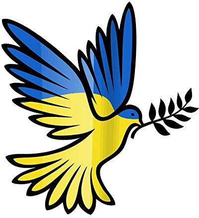 GDPP Schöne Friedenstaube Symbol & Ukraine Ukrainische Flagge Vinyl Autoaufkleber Ukrainische Flagge Aufkleber Ukrainisches Nationalemblem Autoaufkleber